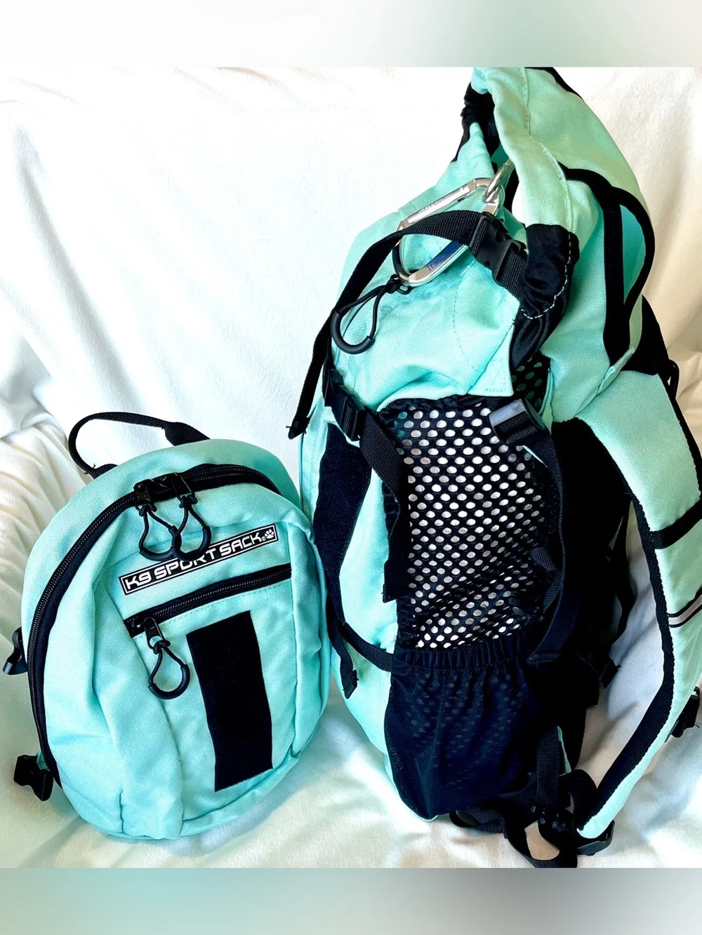 K9 Sport Sack Plus 2 Dog Carrier Backpack Mint Green Size Large L Hiking Pack